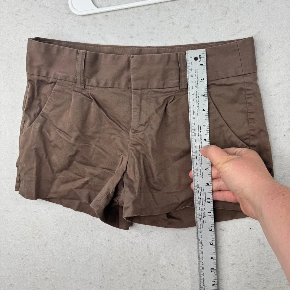 Banana Republic Martin Fit Shorts Women 4 Brown Cotton Chino Preppy Y2K Mallcore